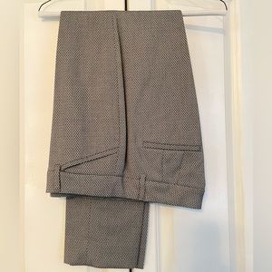 Black, white, gray, and some purple dot ankle pants